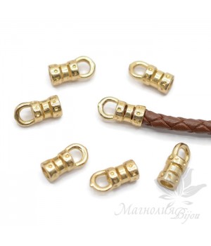 КОНЦЕВИК "Бочонок 2,9мм", позолота 24К