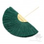 Шёлковая кисть-веер "Green" с пином(позолота 16 карат)
