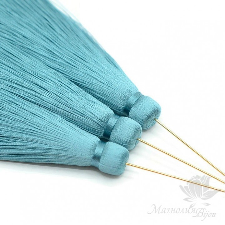 Шёлковая кисть "AGUA" с пином(позолота 16 карат)