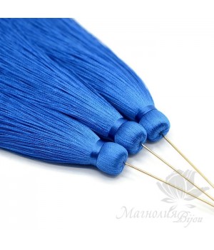 Шёлковая кисть "BLUE" с пином(позолота 16 карат)