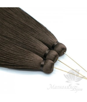 Шёлковая кисть "BROWN GRANITE" с пином(позолота 16 карат)