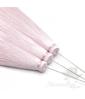 Шелковая кисть "Pale" с пином(родиевое покрытие)