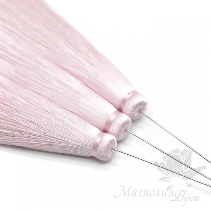 Шелковая кисть "Pale" с пином(родиевое покрытие)