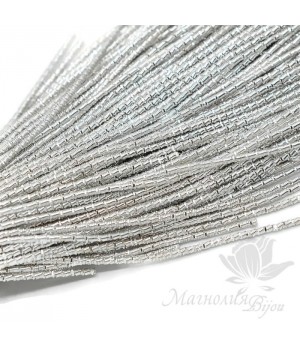 Канитель фигурная 1мм "Бамбук", серебро Канитель фигурная 1мм "Бамбук", серебро