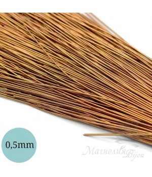 Канитель гладкая мягкая 0,5мм, медовый