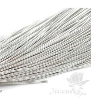 Канитель гладкая мягкая 1мм, серебро