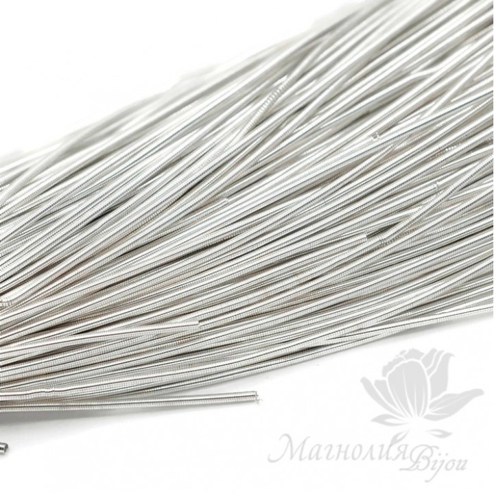 Канитель гладкая мягкая 1мм, серебро