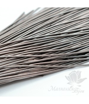 Канитель гладкая мягкая 1мм, античное серебро