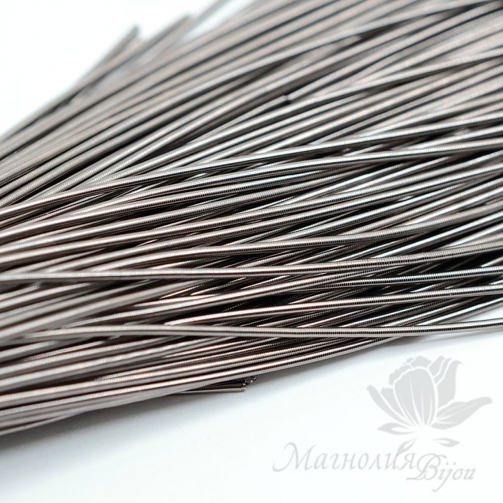 Канитель гладкая мягкая 1мм, античное серебро