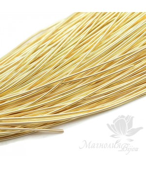 Канитель гладкая мягкая 1мм, золото