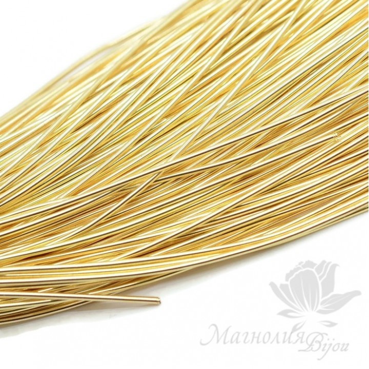 Канитель гладкая мягкая 1мм, золото
