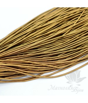 Канитель гладкая мягкая 1мм, античное золото
