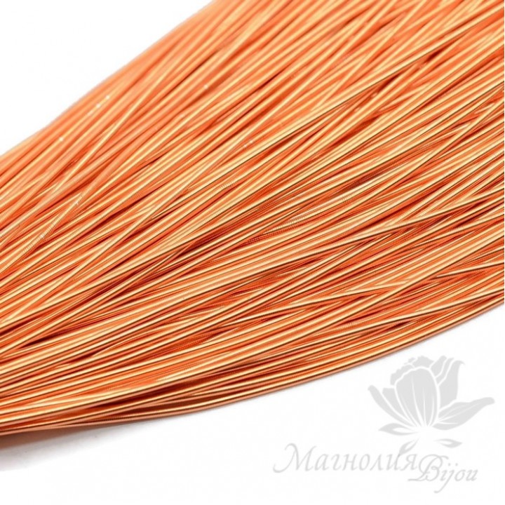 Канитель гладкая мягкая 1мм, оранжевый