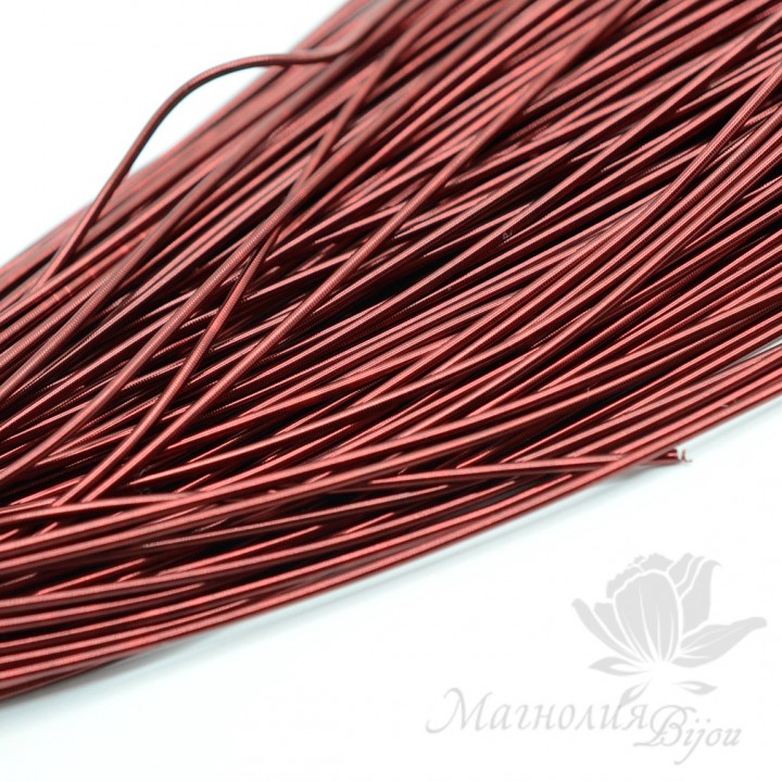 Канитель гладкая мягкая 1мм, бургунди