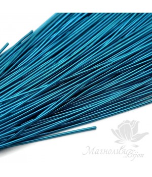 Канитель гладкая мягкая 1мм, морской синий