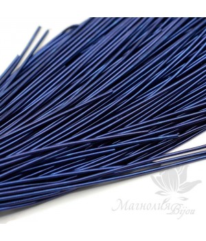 Канитель гладкая мягкая 1мм, тёмно-синий