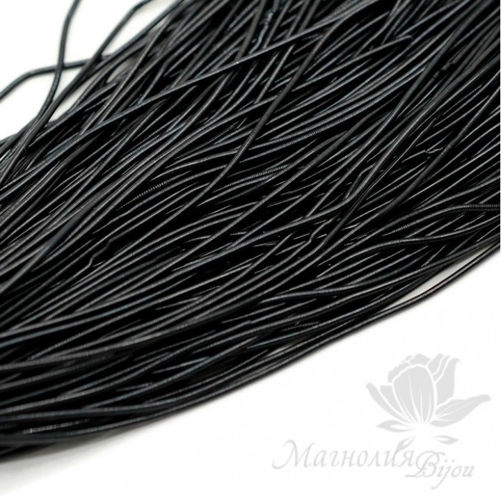 Канитель гладкая мягкая 1мм, чёрный