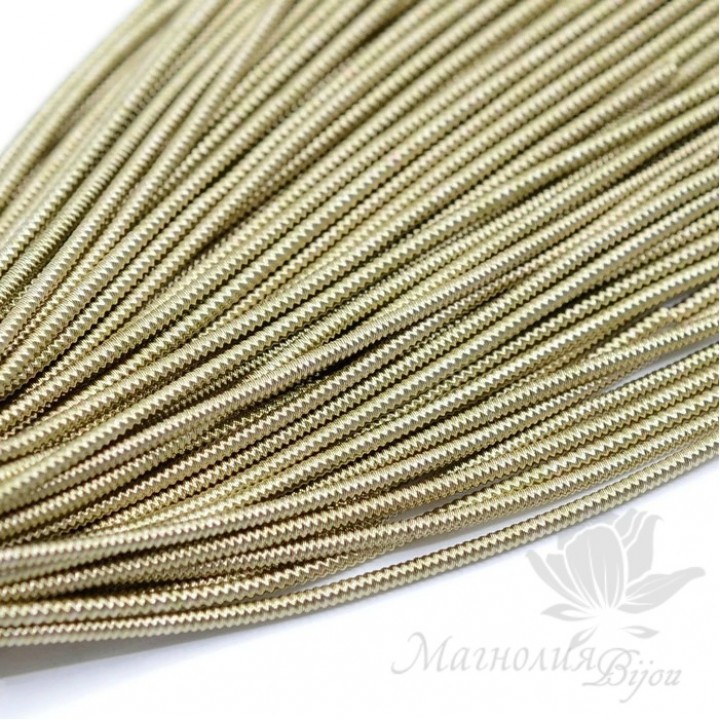 Канитель фигурная спиральная 1,5мм, античная латунь