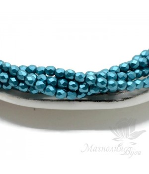 Чешские граненые бусины Pastel Emerald 4мм, 20 штук