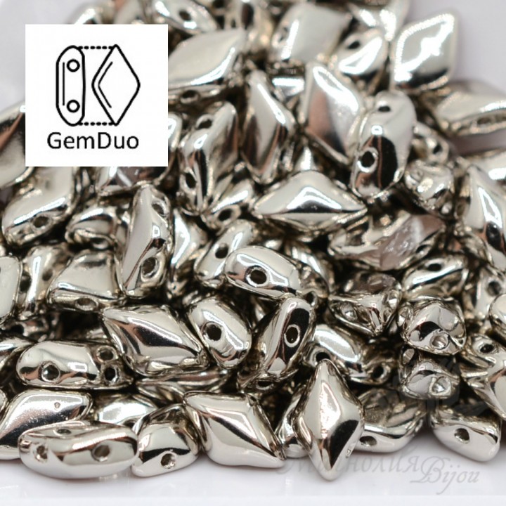 GemDuo "Nickel Plate" 8 : 5мм, 5 грамм
