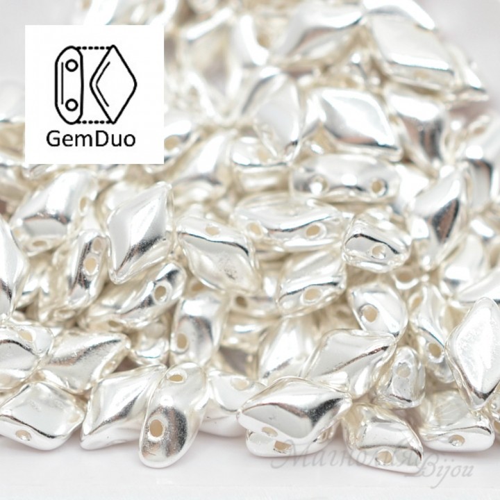 GemDuo "Silver Plate" 8 : 5мм, 5 грамм