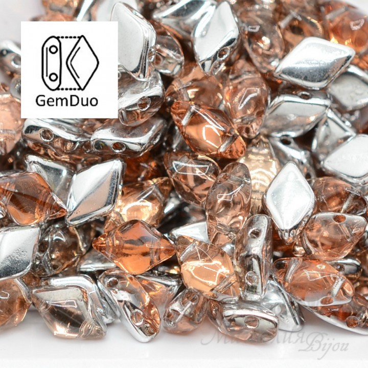 GemDuo "Backlit Peach" 8 : 5мм, 5 грамм