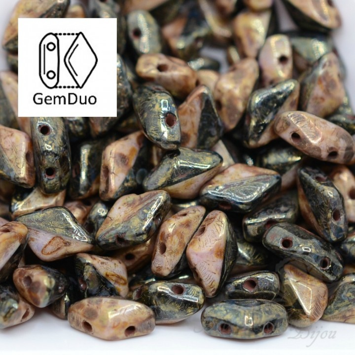 GemDuo "Bronze Luster Duet" 8 : 5мм, 5 грамм