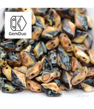 GemDuo "Dark Travertine Duet" 8 : 5мм, 5 грамм