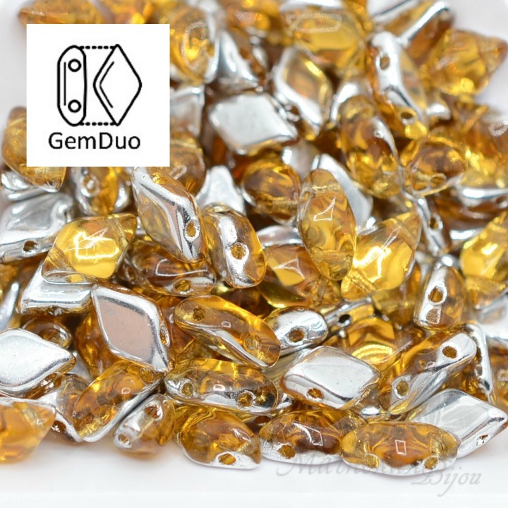 GemDuo "Backlit Topaz" 8 : 5мм, 5 грамм