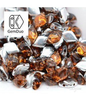 GemDuo "Backlit Smoked Topaz" 8 : 5мм, 5 грамм