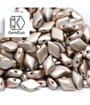 GemDuo "Pastel Light Brown" 8 : 5мм, 5 грамм