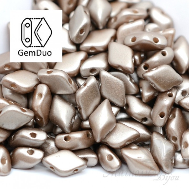 GemDuo "Pastel Light Brown" 8 : 5мм, 5 грамм