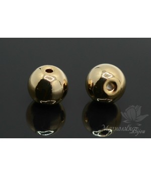 БУСИНА 10мм, позолота 16 карат БУСИНА 10мм, позолота 16 карат