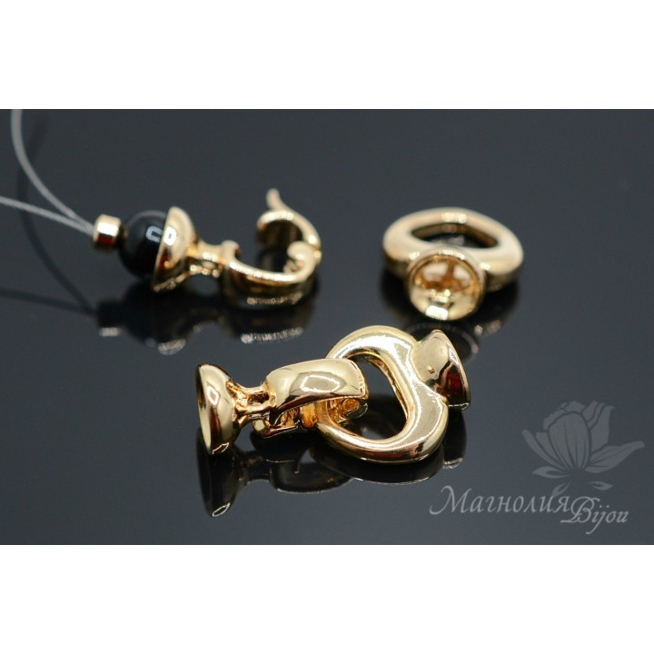 Замочек "Сердечко", позолота 16 карат