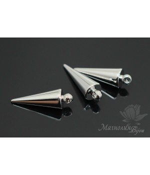 Подвеска "Конус 18мм", родиевое покрытие