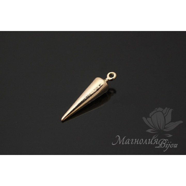 COLGANTE  "Cono de 14mm", chapado en oro 14K