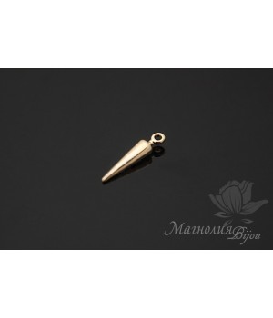 ПОДВЕСКА "Конус 10мм", позолота 14 карат