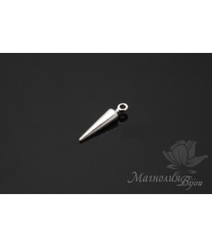 ПОДВЕСКА "Конус 10мм", родиевое покрытие