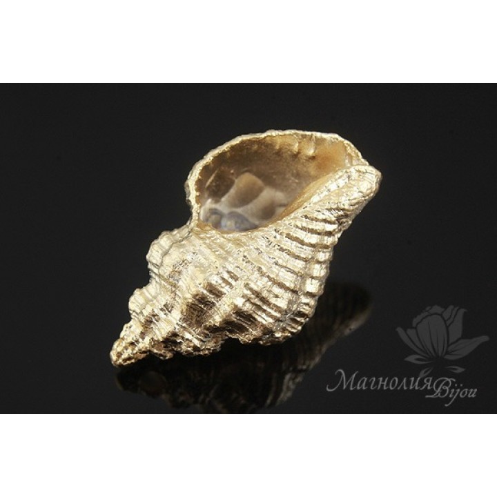 Подвеска "Раковина №1", позолота 14 карат