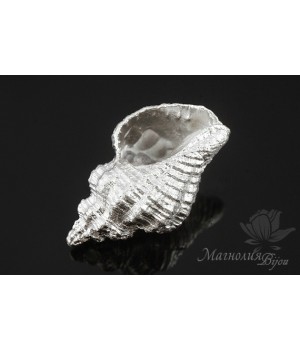 Подвеска "Раковина №1", родиевое покрытие