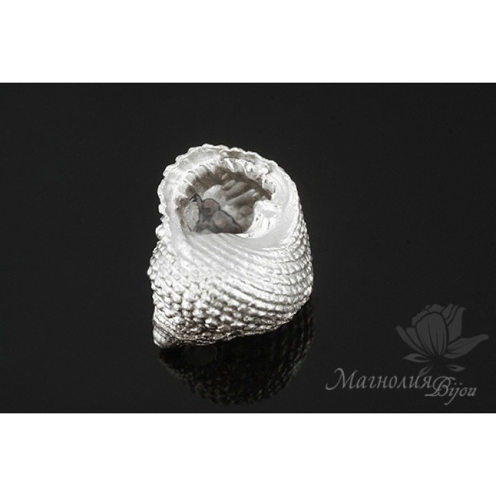 Подвеска "Раковина №2", родиевое покрытие