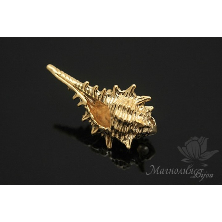 Colgante "Concha №3", chapado en oro 14K