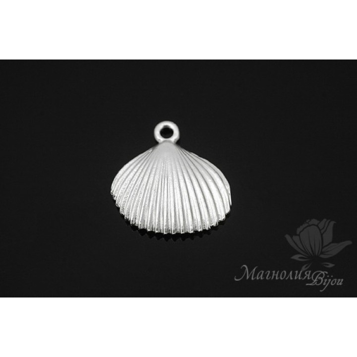 Colgantes "Concha mini", chapado en rodio(oro blanco)