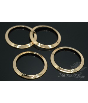 Подвеска "Кольцо крупное 33мм", позолота 16 карат