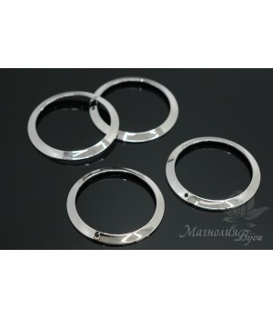 Подвеска "Кольцо крупное 33мм", родиевое покрытие