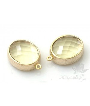 ПОДВЕСКА "Jonquil oval", позолота 14 карат