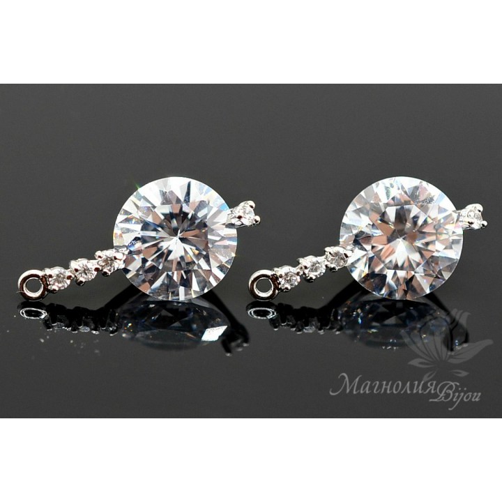 ПОДВЕСКА "Шик", родиевое покрытие