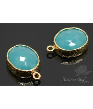 ПОДВЕСКА "Mint Oval", позолота 14 карат