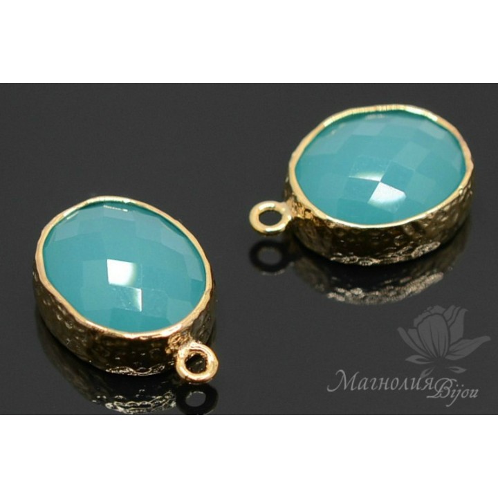 ПОДВЕСКА "Mint Oval", позолота 14 карат