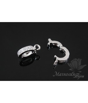 Бейл "Круглый малый", родиевое покрытие Бейл "Круглый малый", родиевое покрытие